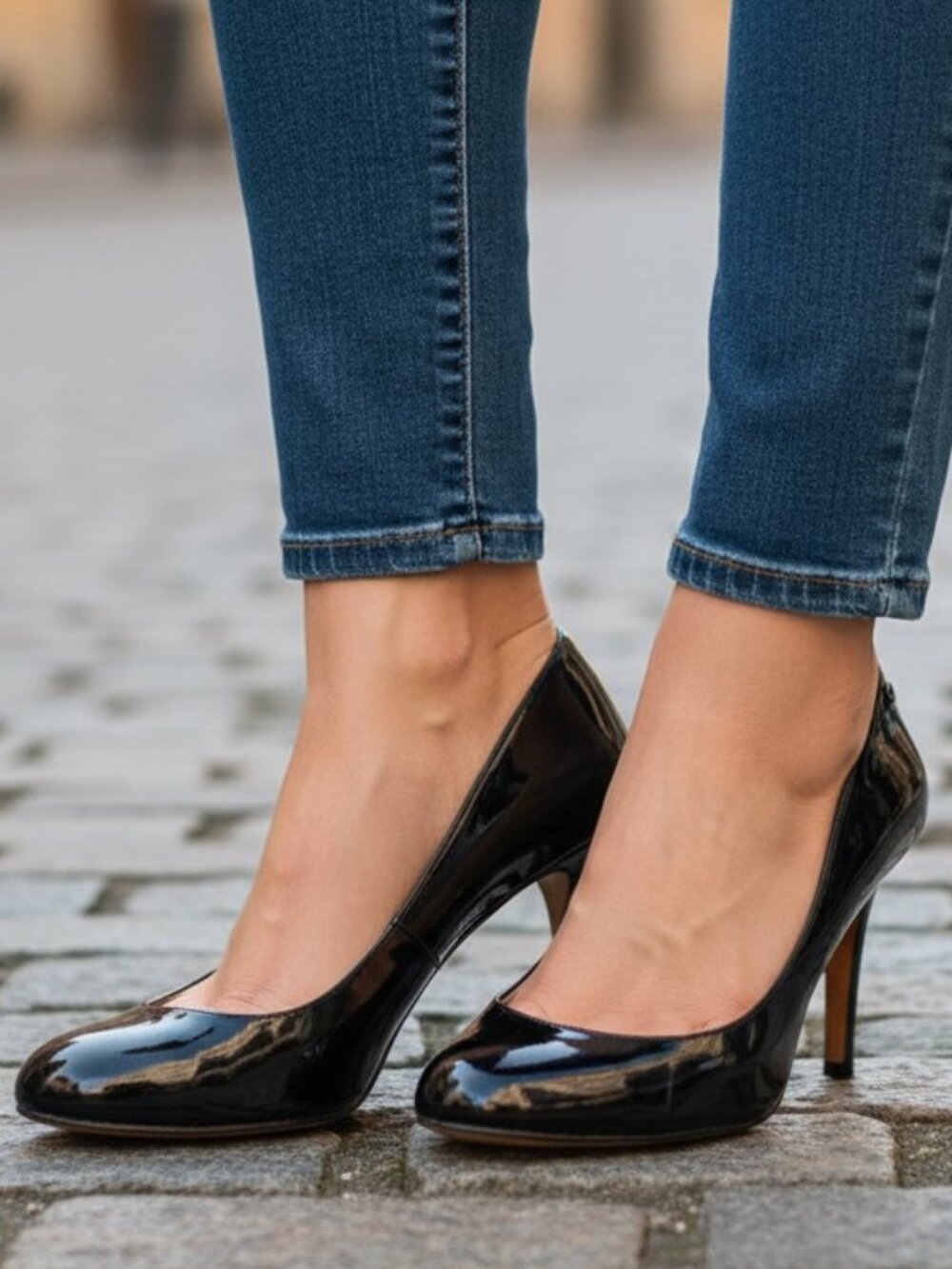 Diesel Black Patent Leather Classic Pump